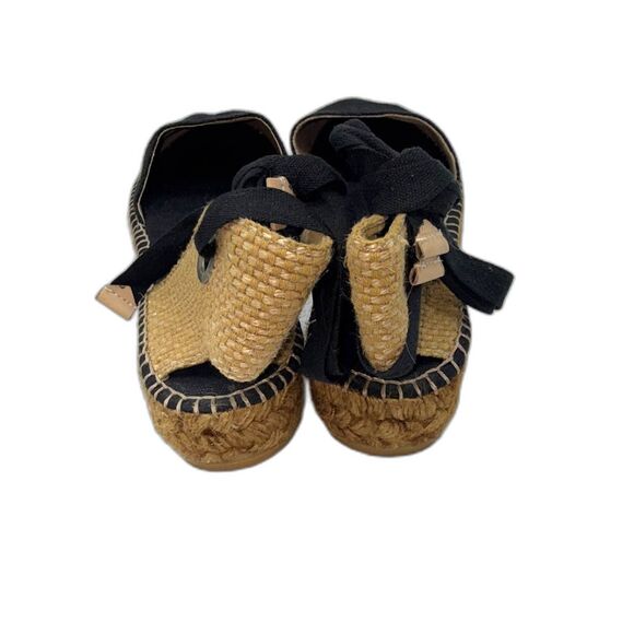 Viscata Candell Canvas Espadrille Flats - Black 38/7 - Picture 3 of 7